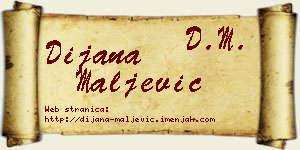 Dijana Maljević vizit kartica